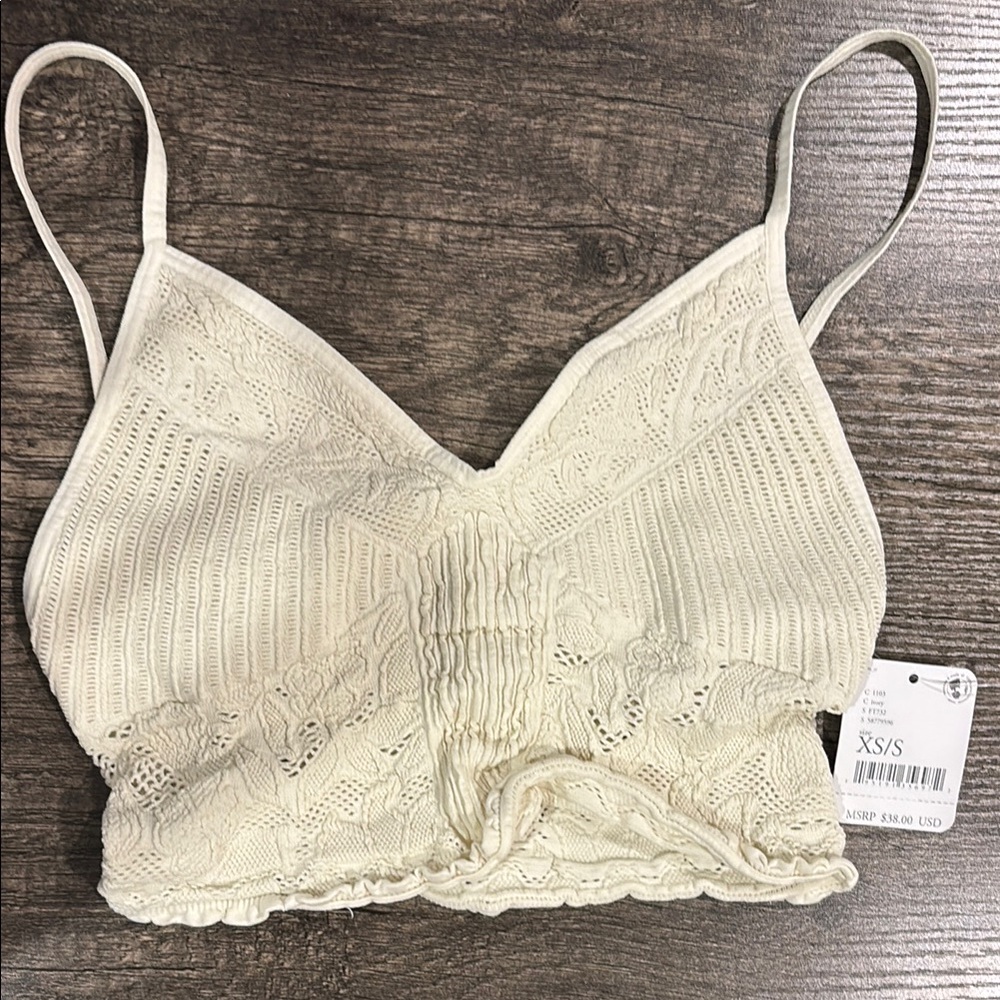 Cream Lace Bralette